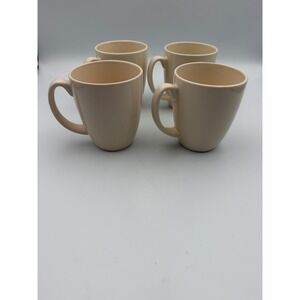 Corelle Stoneware Mugs Set of 4 Cream Off-White Coffee Tea Cups